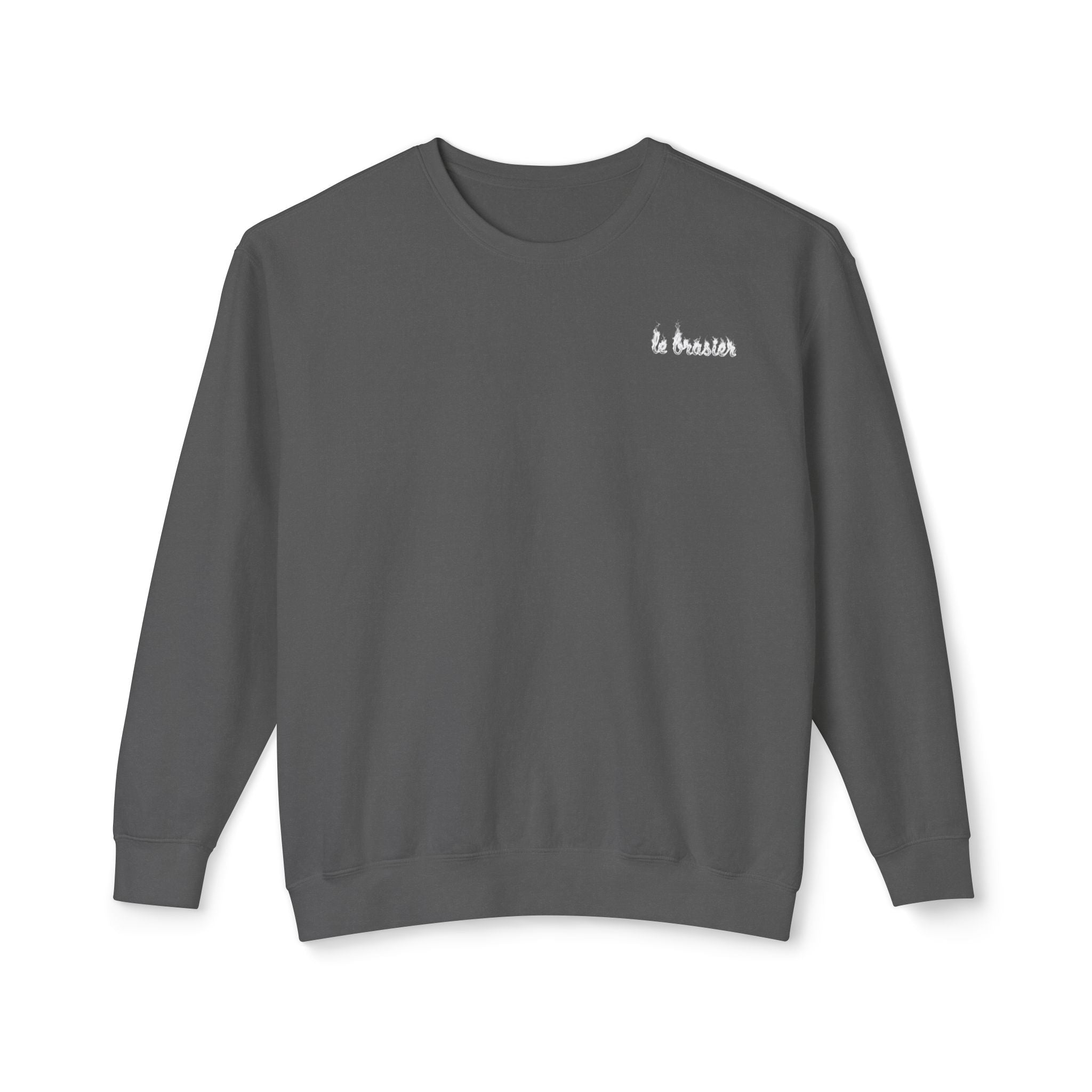 By Fire Graphic Sweatshirt — Minimal Logo Crewneck