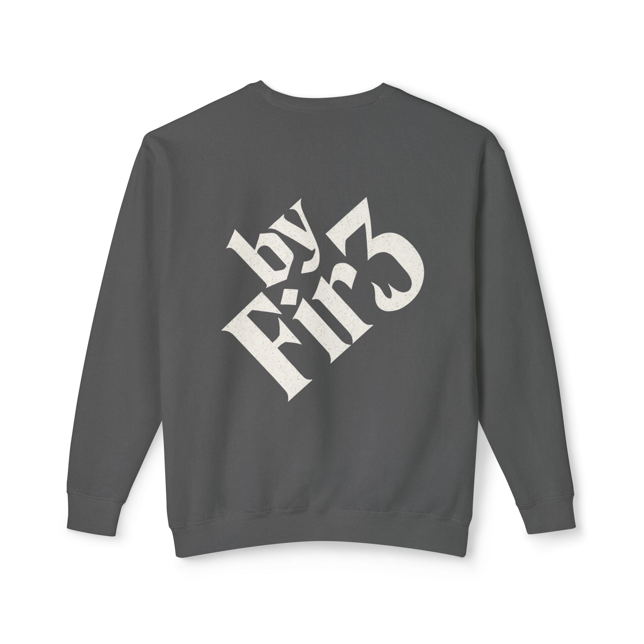 By Fire Graphic Sweatshirt — Minimal Logo Crewneck