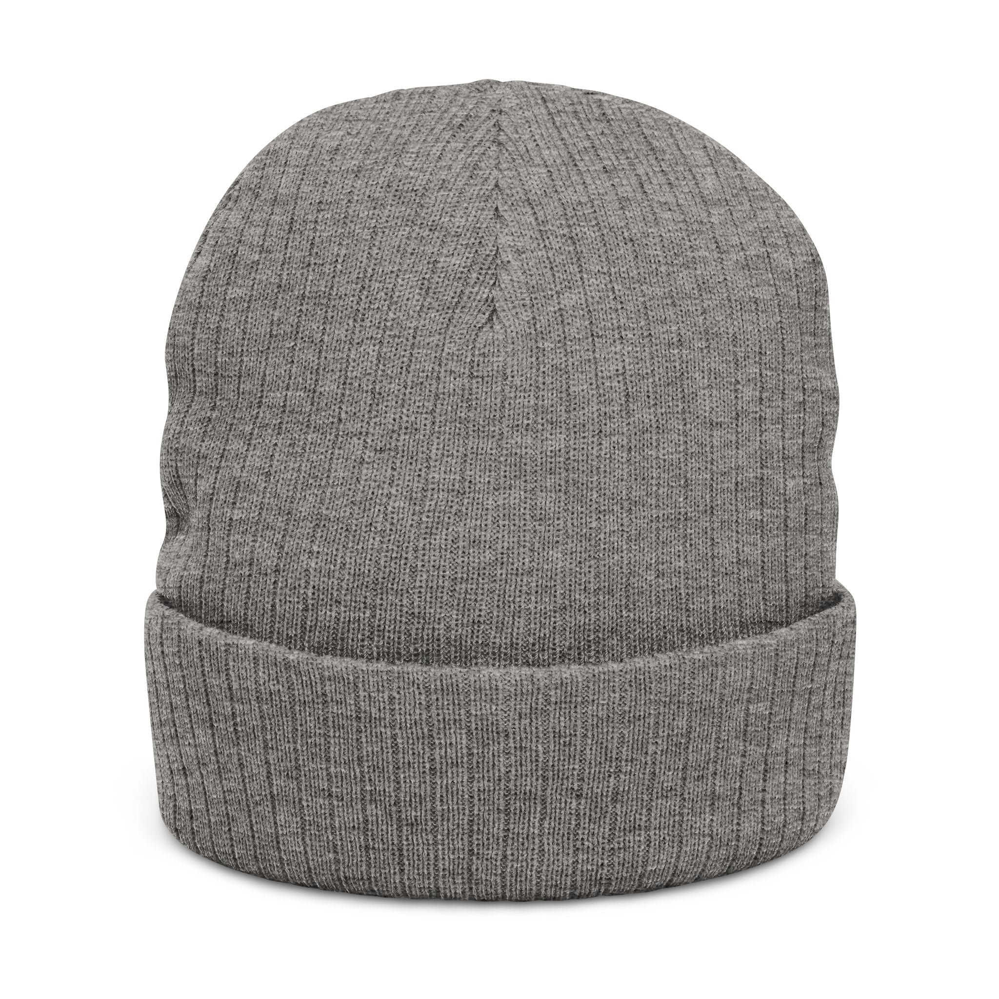 Embroidered Ribbed Beanie — 'Le Brasier' Streetwear Knit Cap