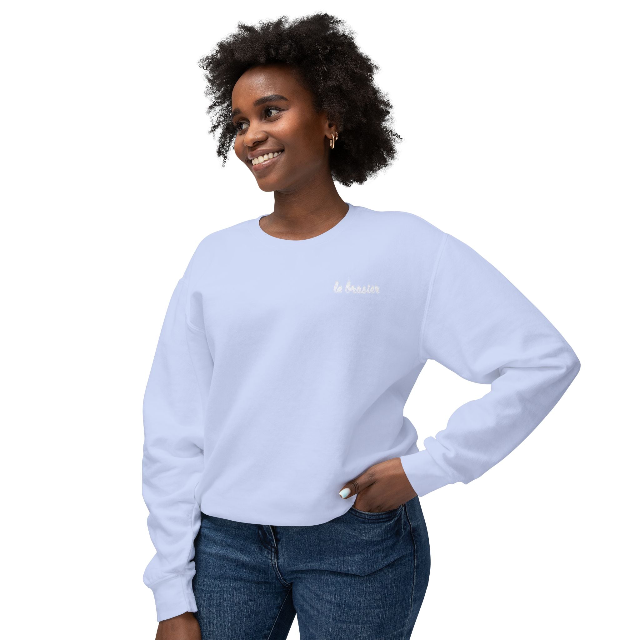 By Fire Graphic Sweatshirt — Minimal Logo Crewneck