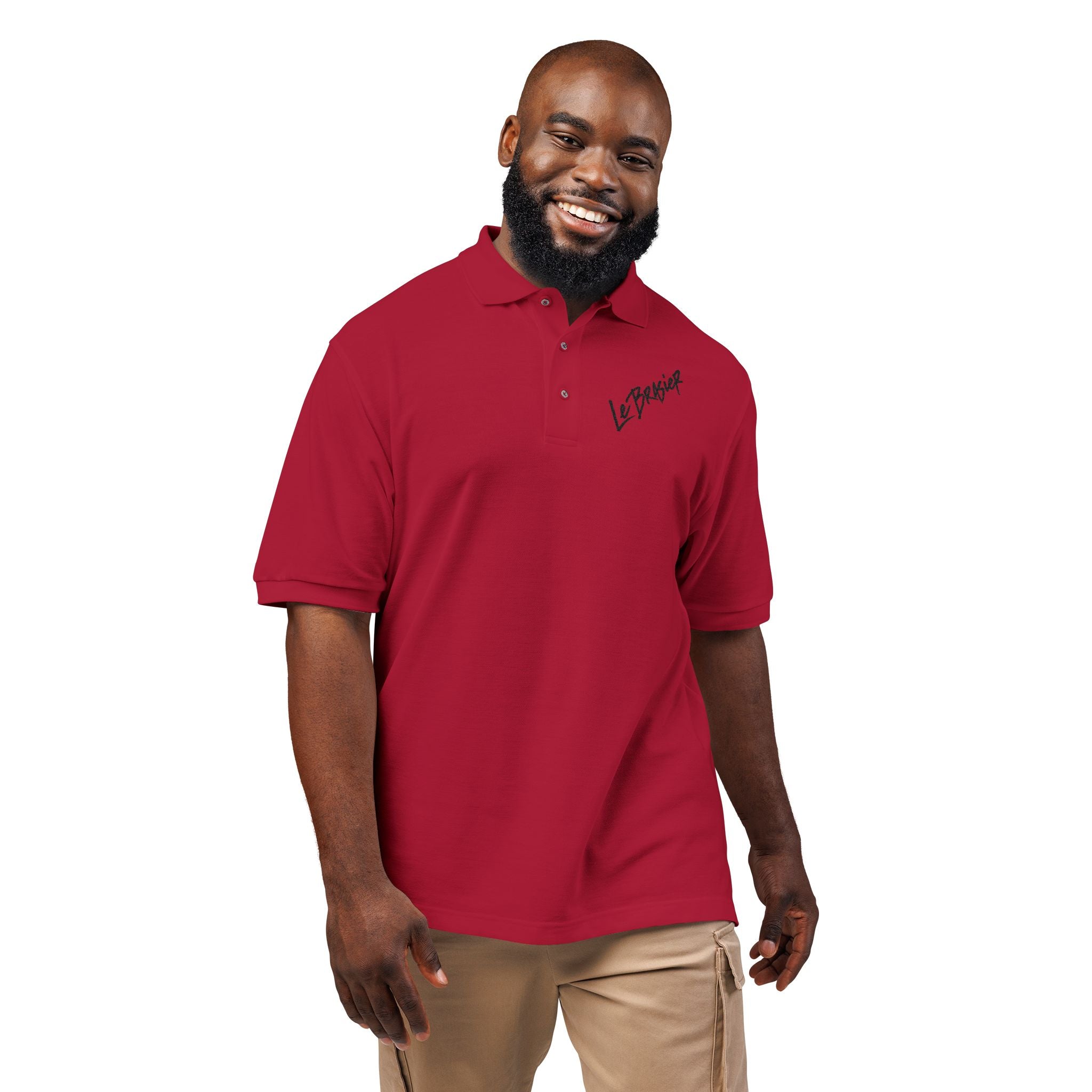 Embroidered 'Le Brasier' Polo Shirt