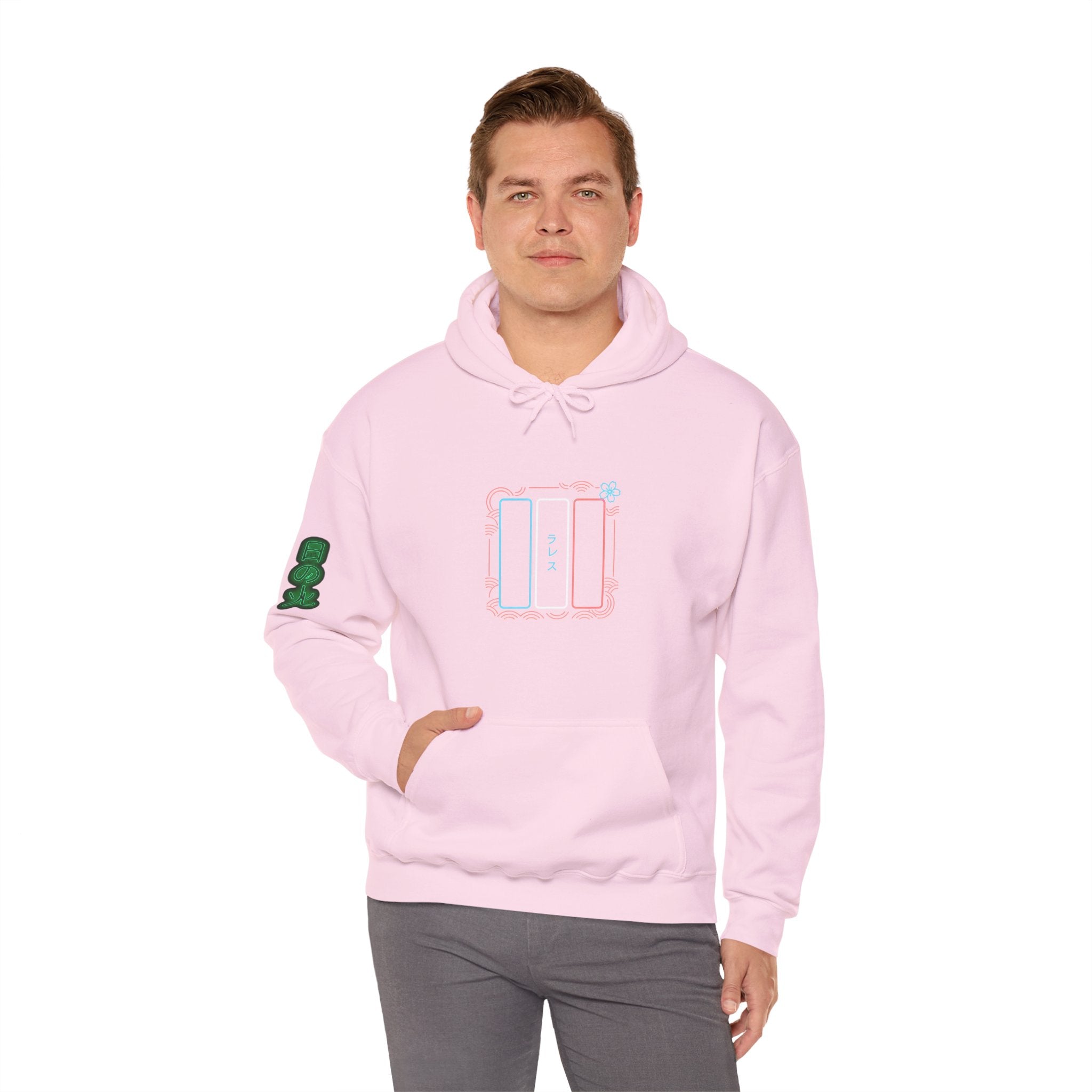 Drapeau français style néon japonais Hoodie unisexes