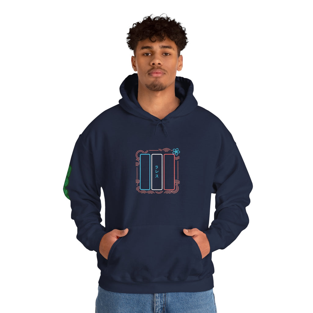 Drapeau français style néon japonais Hoodie unisexes